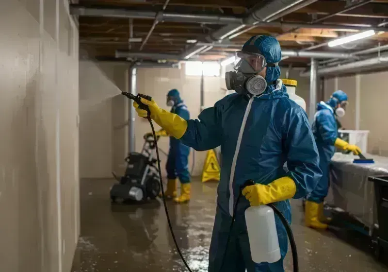 Basement Sanitization and Antimicrobial Treatment process in Maryland Heights, MO