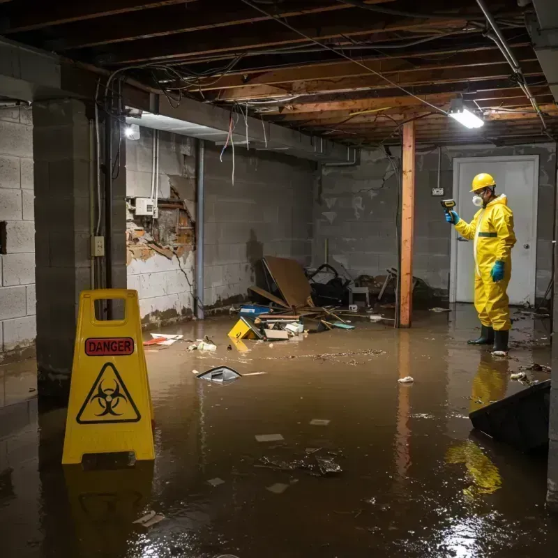 Flooded Basement Electrical Hazard in Maryland Heights, MO Property